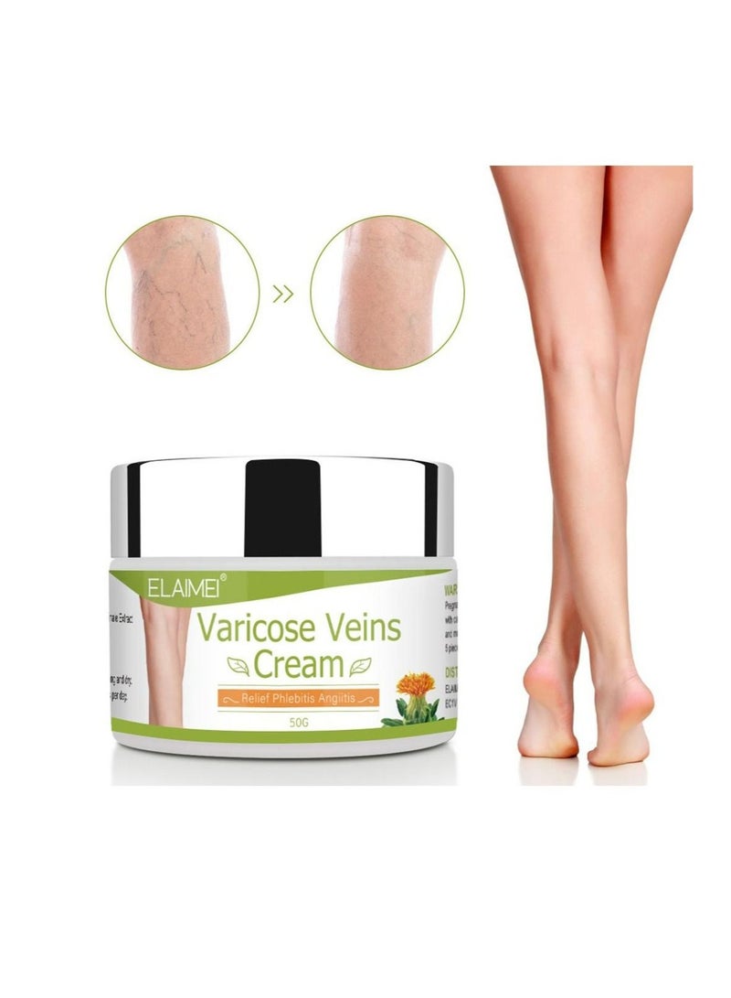 2 Pieces Vein Healing Varicose Veins Treatment Cream [50g Each] Vein Healing Skin Treatment For Legs Hands & Any Body Parts Improve Blood Circulation Cream With Natural Herbal Ingredients