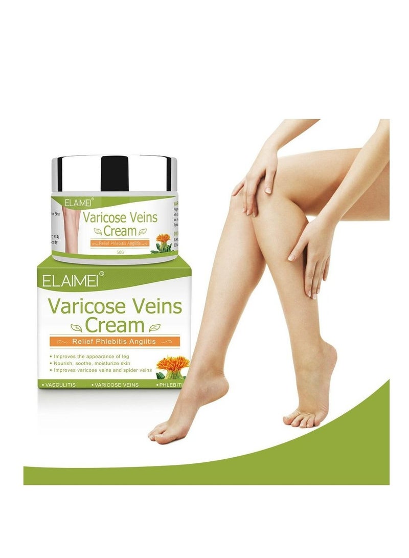 2 Pieces of Varicose Veins Repair Cream Relief Phlebitis Angiitis 100% Natural Ingredients Added Eliminate The Appearance Of Varicose Veins Anti-Inflammation Treatment Cream For All Gender 50g