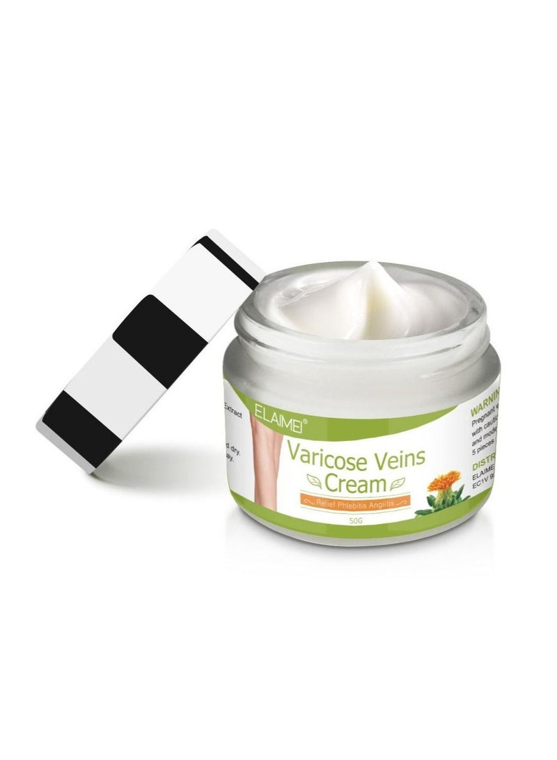 Varicose Vein Cream (50g) Eliminate And Relief The Appearance Of Spider Veins & Phlebitis Angiitis For Foot Hands Legs Toes Body & Arms For Men And Women
