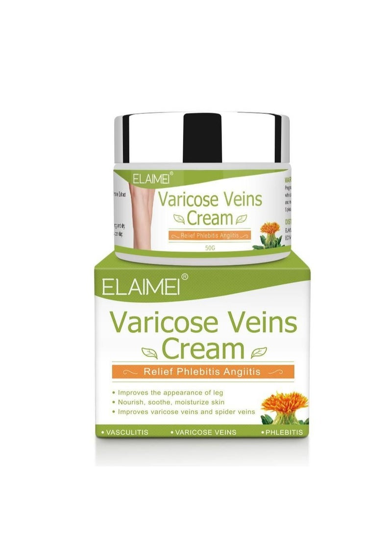 Varicose Vein Cream (50g) Eliminate And Relief The Appearance Of Spider Veins & Phlebitis Angiitis For Foot Hands Legs Toes Body & Arms For Men And Women