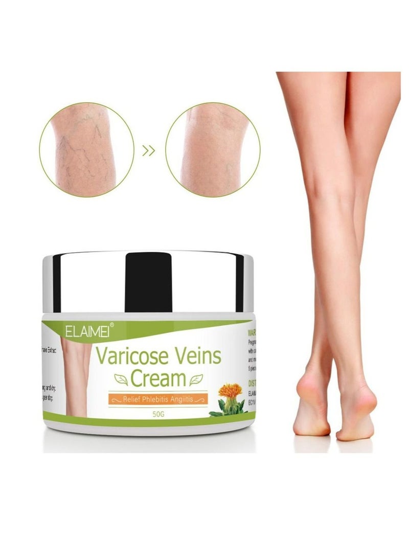 Varicose Vein Cream (50g) Eliminate And Relief The Appearance Of Spider Veins & Phlebitis Angiitis For Foot Hands Legs Toes Body & Arms For Men And Women