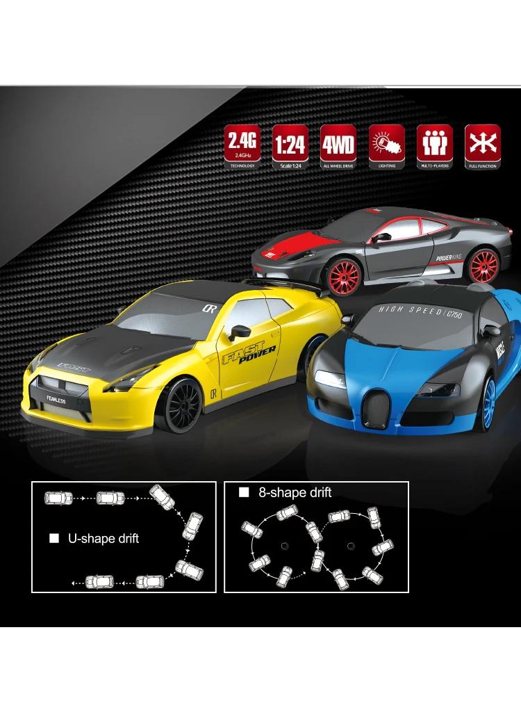 Simulated Battery Type Four Wheel Drive Drift Racing Remote Control Toy