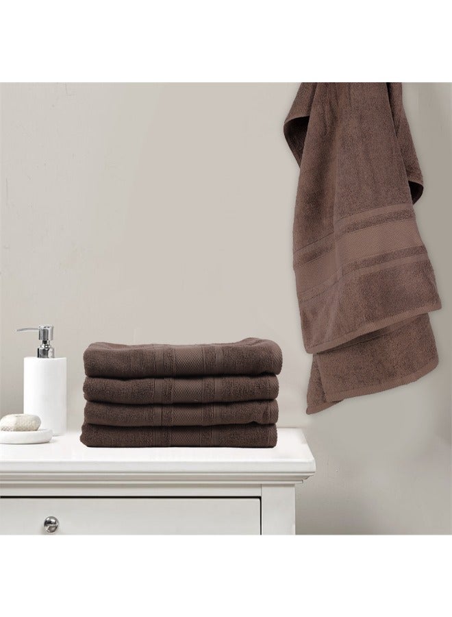 Home Castle (Beige) Premium Cotton Bath Towel (70 X 140 Cm-Set Of 2) Highly Absorbent, High Quality Bath Linen With Diamond Dobby 550 Gsm