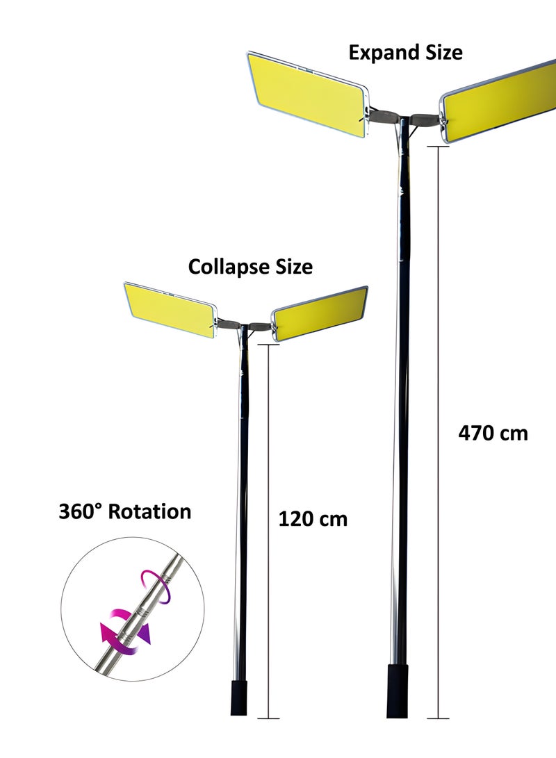 Remote Controlled Telescopic LED Camping Lights Illuminate Your Outdoor Adventures With Two sided Light Lumens Brilliance Perfect For Desert Camping Fishing Picnics And BBQs in Broad Daylight