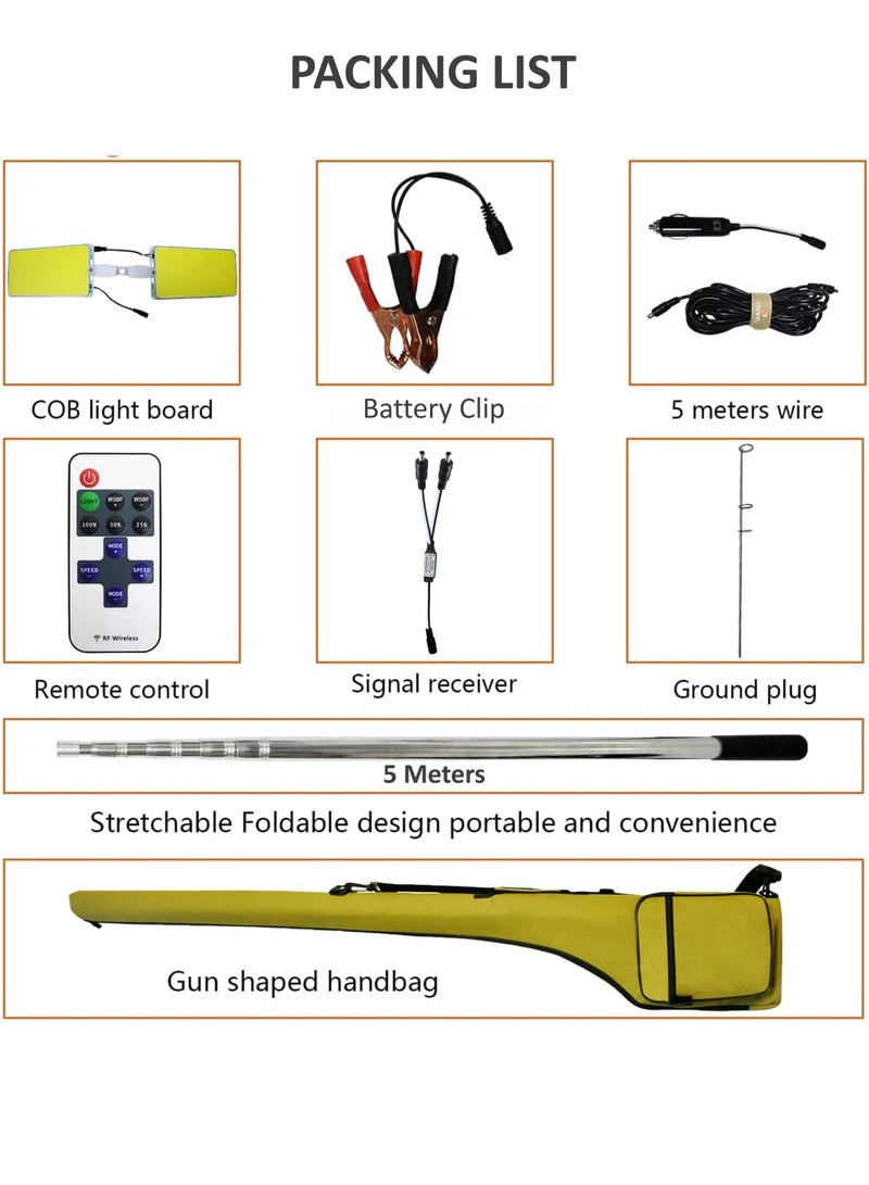 Remote Controlled Telescopic LED Camping Lights Illuminate Your Outdoor Adventures With Two sided Light Lumens Brilliance Perfect For Desert Camping Fishing Picnics And BBQs in Broad Daylight