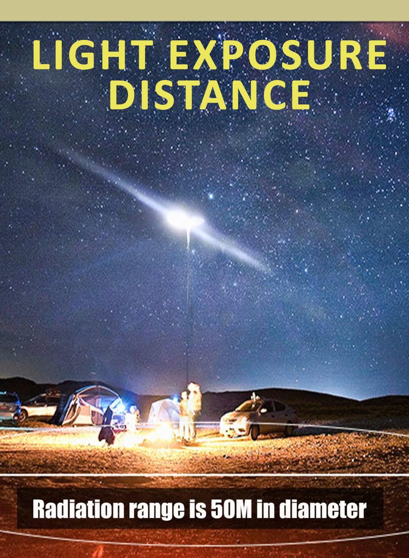 Remote Controlled Telescopic LED Camping Lights Illuminate Your Outdoor Adventures With Two sided Light Lumens Brilliance Perfect For Desert Camping Fishing Picnics And BBQs in Broad Daylight