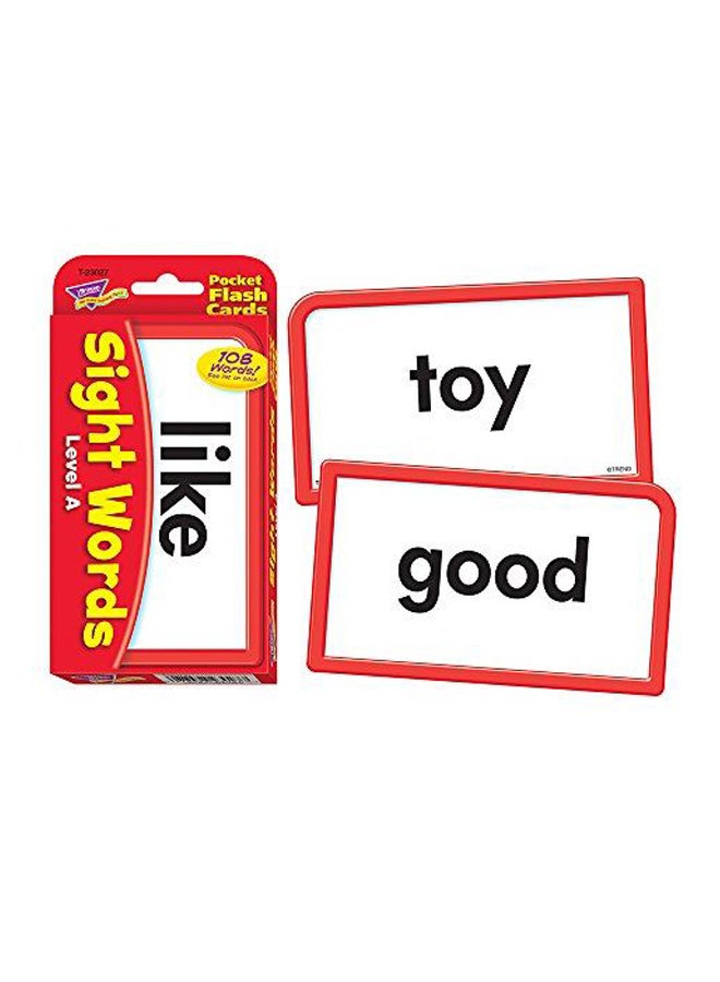 Sight Words Level A Pocket Flash Cards