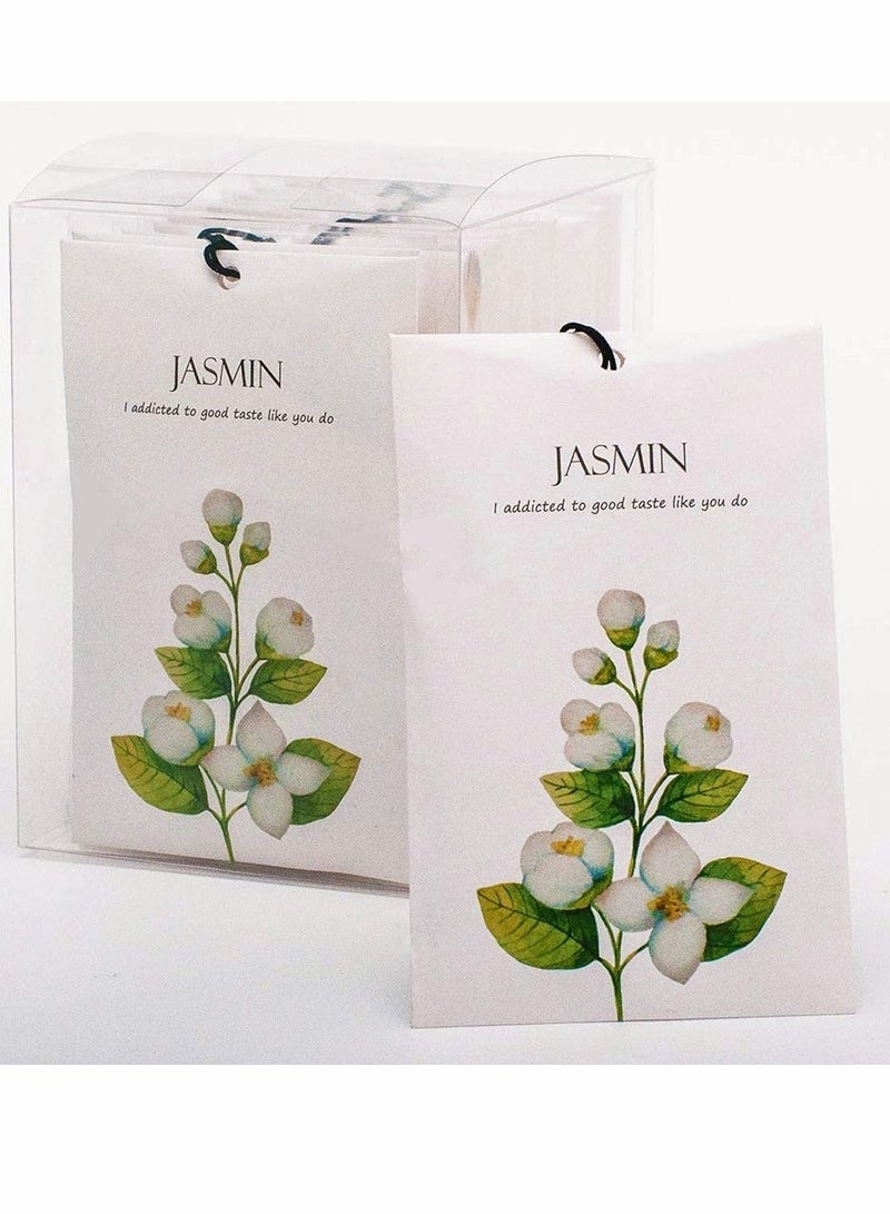 Jasmine Sachet 1Box 12Pcs Dried Flower Bag Scent Drawer Freshener Closet Air Scented Deodorizer for Drawers Home Car Fragrance Product
