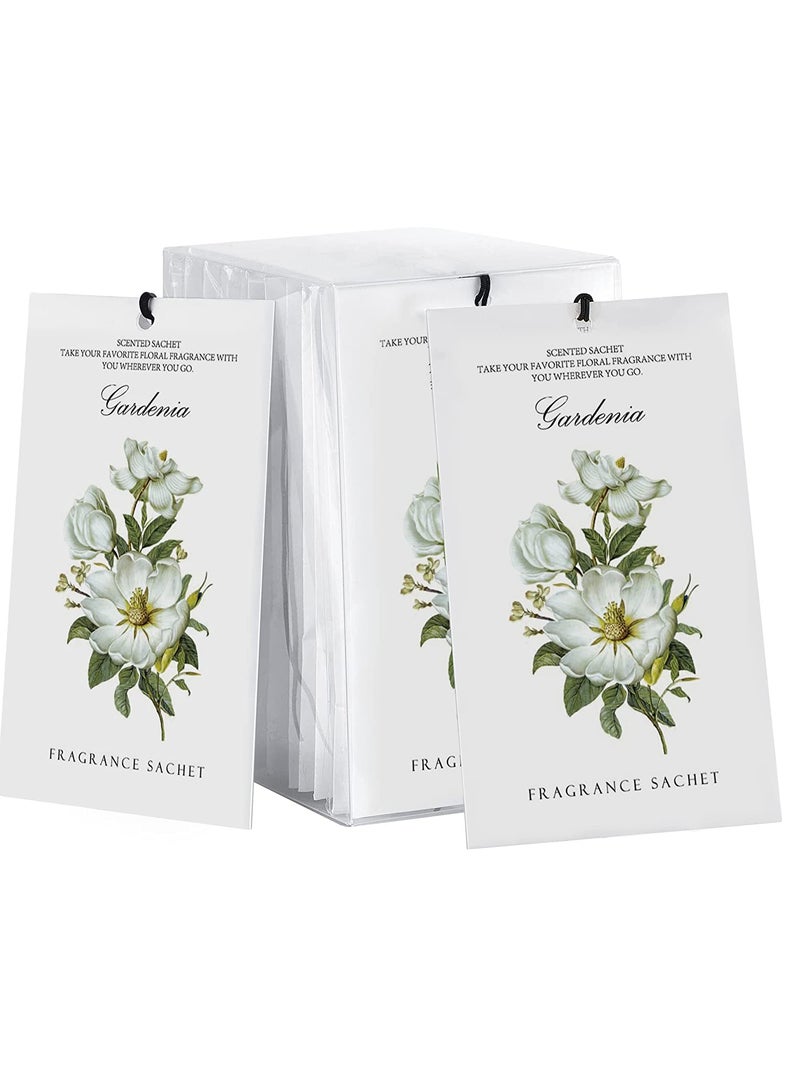 Gardenia Sachet 1Box 12Pcs Scented Sachets Air Freshener for Drawer and Closet Long Lasting Sachets Bags Drawer deodorizers Fresh Scents Home Fragrance Sachet for Lover Home Car Fragrance Product
