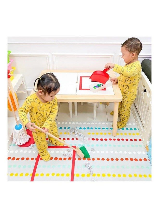 Let'S Play House Dust! Sweep! Mop! 6 Piece Pretend Play Set Toddler Toy Cleaning Set Pretend Home Cleaning Play Set Kids Broom And Mop Set For Ages 3+