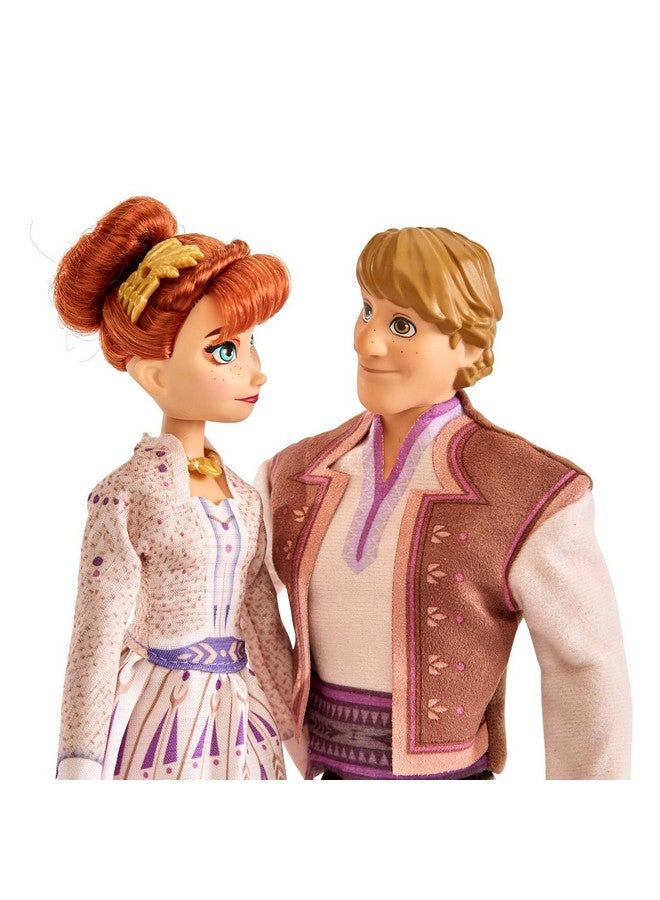 Anna & Kristoff Fashion Dolls 2 Pack Outfits Featured In The Frozen 2 Movie Brown