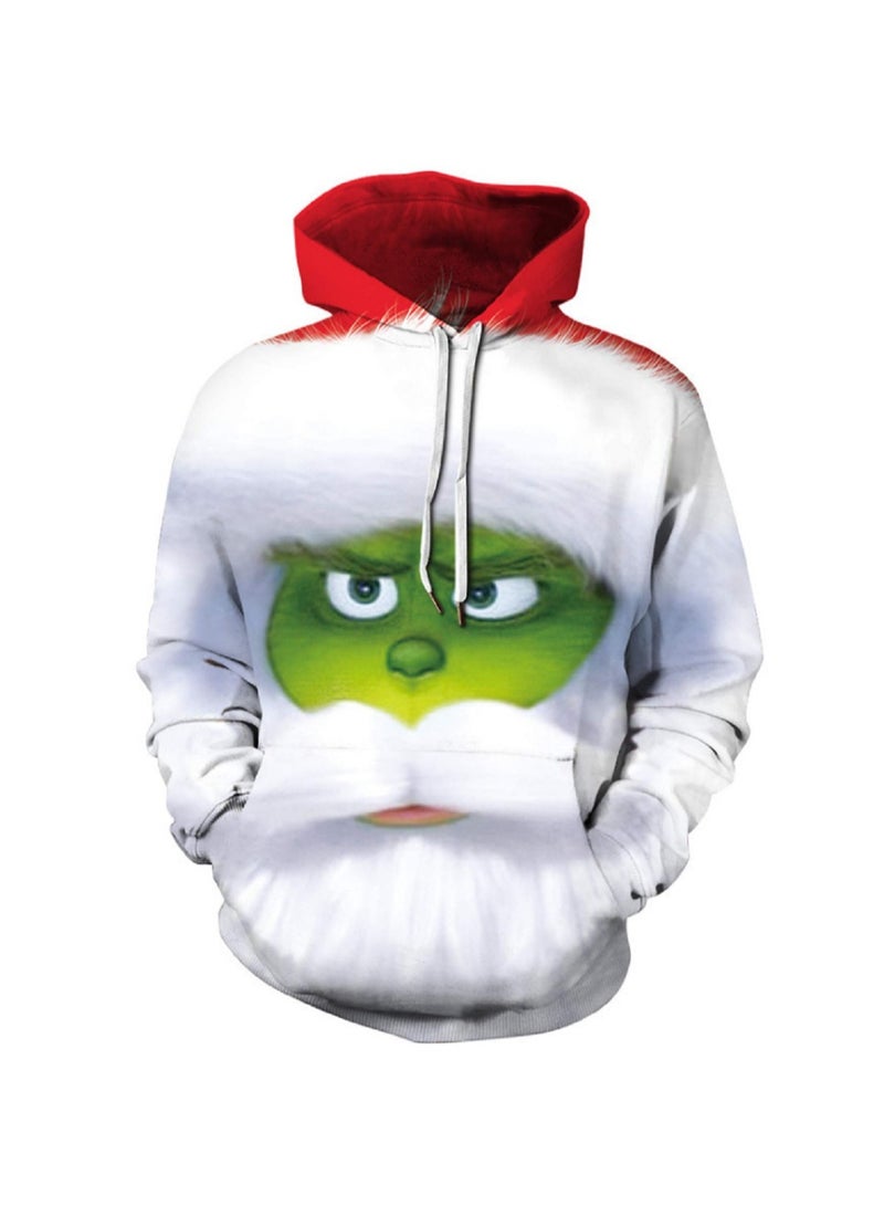 Green Fur Monster Grinch 3D Digital Printed Hoodie