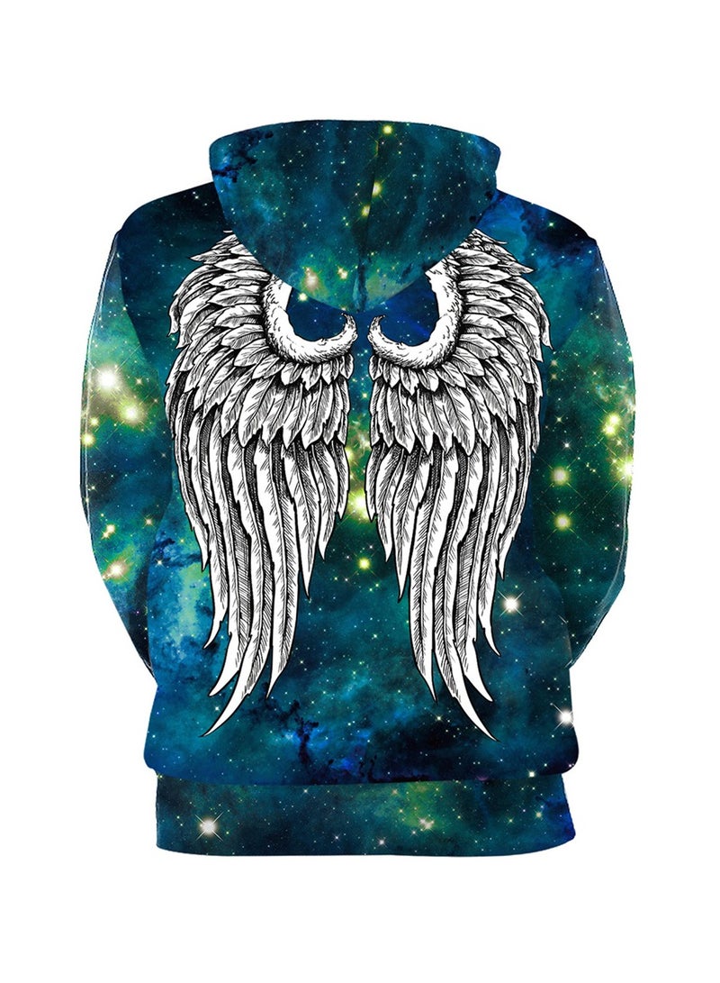 3D Digital Printed Hooded Long Sleeved Women's Sweater