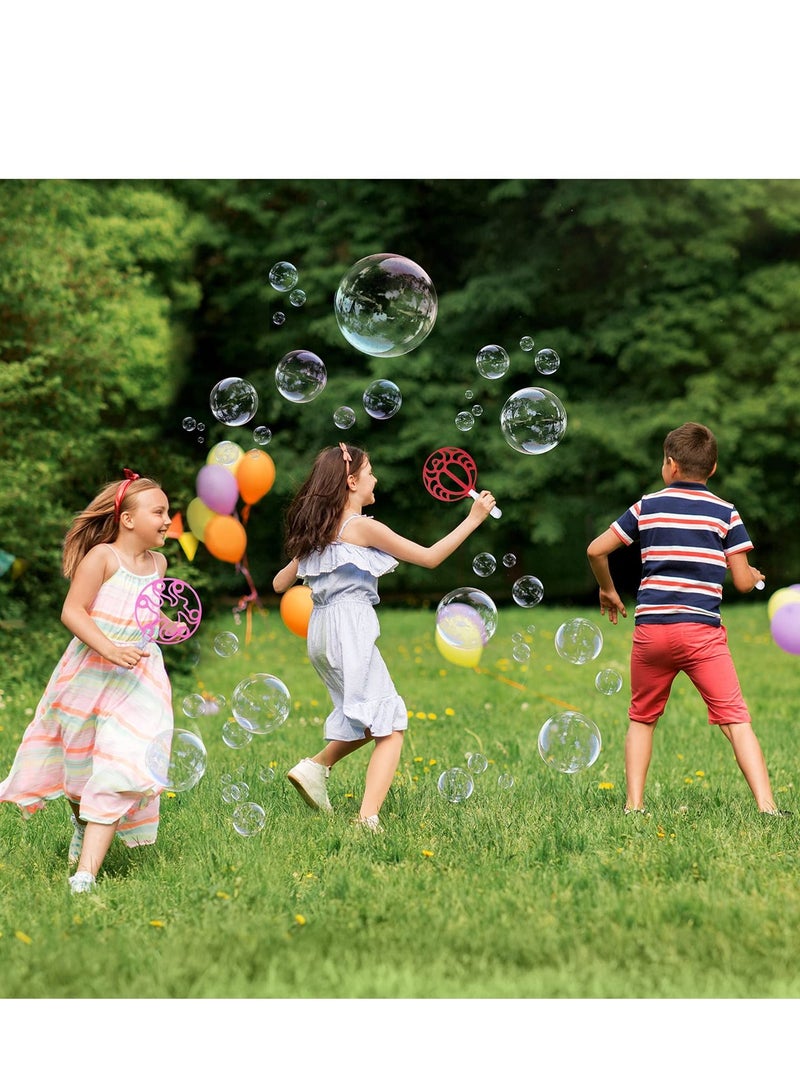 Bubble Wand Set, Giant Bubble Wands for Fun Outdoor and Indoor Activity for Girls, Boys, Toddlers and Children to Enjoy