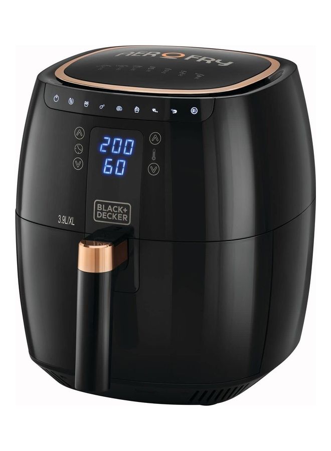 Black + Decker 7 in 1 Aerofry Digital Air fryer/1.4KG 1500 Watt, 5.5 L 1500 W AF5539-B5 black gold