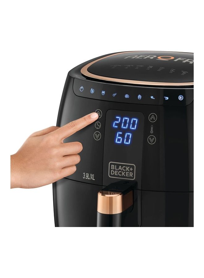 Black + Decker 7 in 1 Aerofry Digital Air fryer/1.4KG 1500 Watt, 5.5 L 1500 W AF5539-B5 black gold