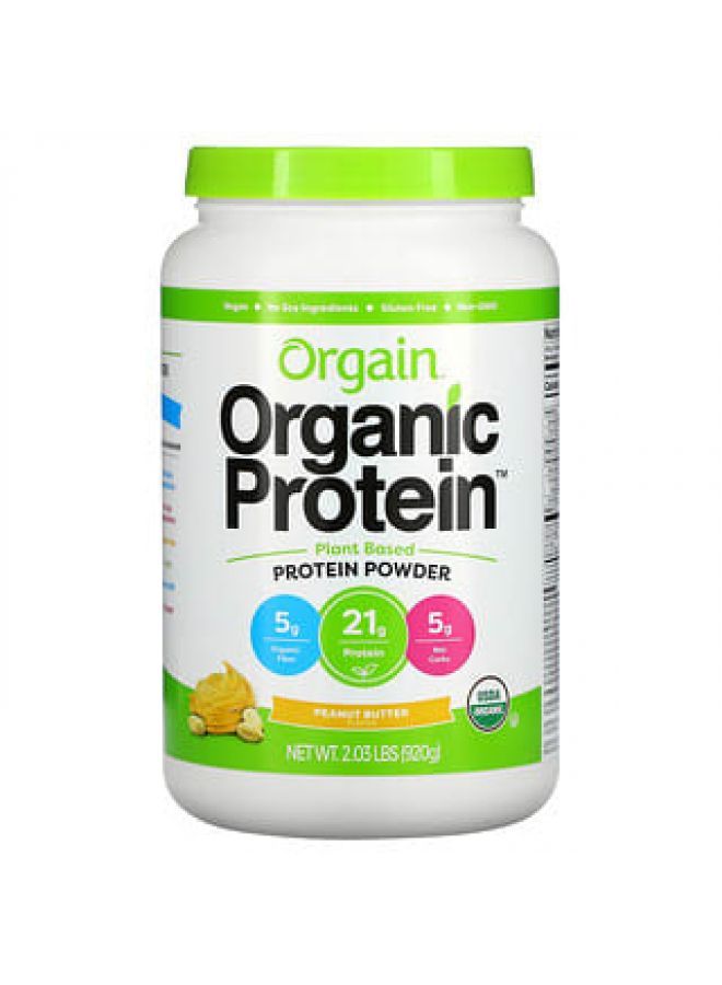 Orgain Organic Protein Powder Plant Based Peanut Butter 2.03 lb (920 g)