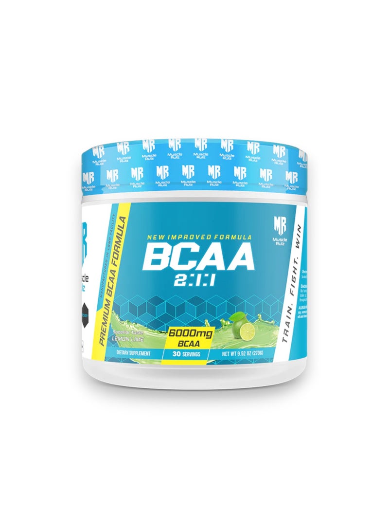 Premium BCAA Formula,  6000mg,  Lemon Flavour, 270gm