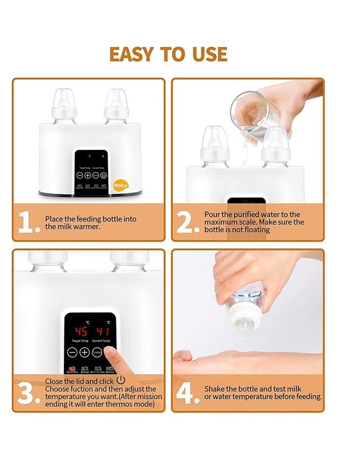 4 In 1 Multifunctional Intelligent Thermostatic Double Bottle Warmer