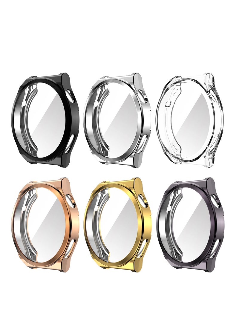 46mm Case for Huawei Watch GT3 pro Screen Protector Overall Protective Ultra-Thin TPU HD Clear Cover 6Colors