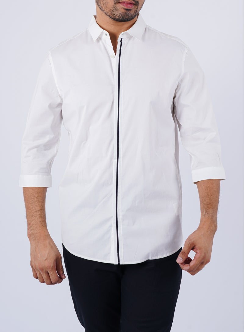 Men’s Autumn Shirt Collared neck – Optic White