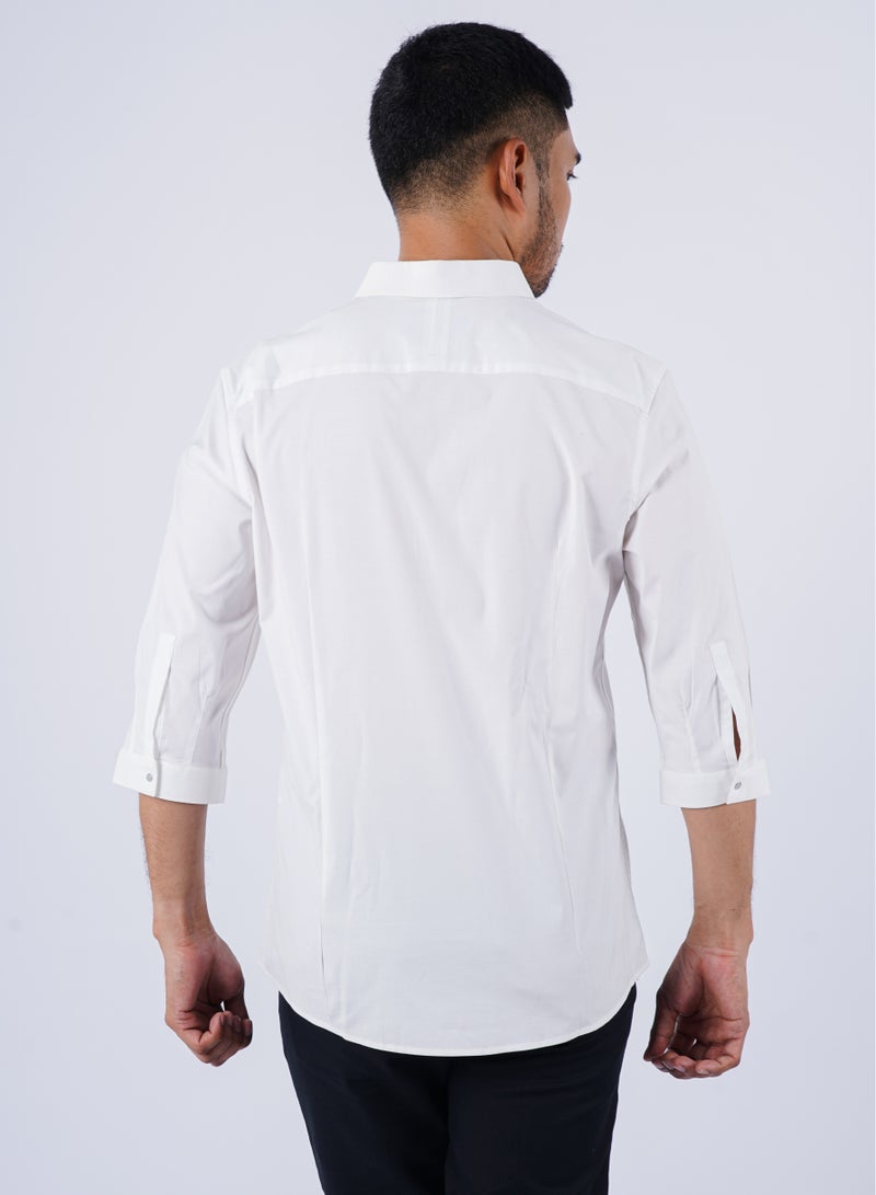 Men’s Autumn Shirt Collared neck – Optic White