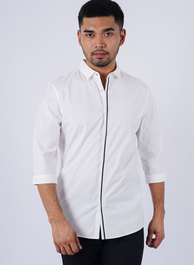 Men’s Autumn Shirt Collared neck – Optic White