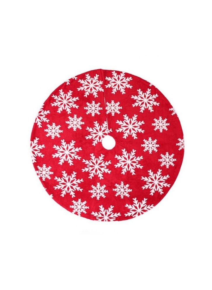 Decorative Christmas Tree Skirt Red/White/ 90cm