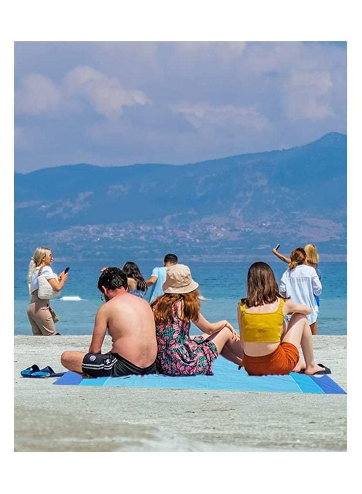 Beach Blanket, Oversized Mini Pocket Picnic Mat Sandproof Waterproof 83