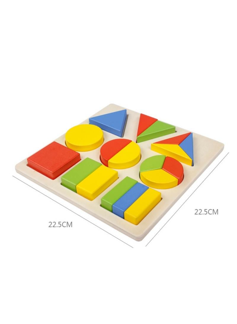 Geometric shape board shape matching building block toy children's early education educational toy 19Pcs