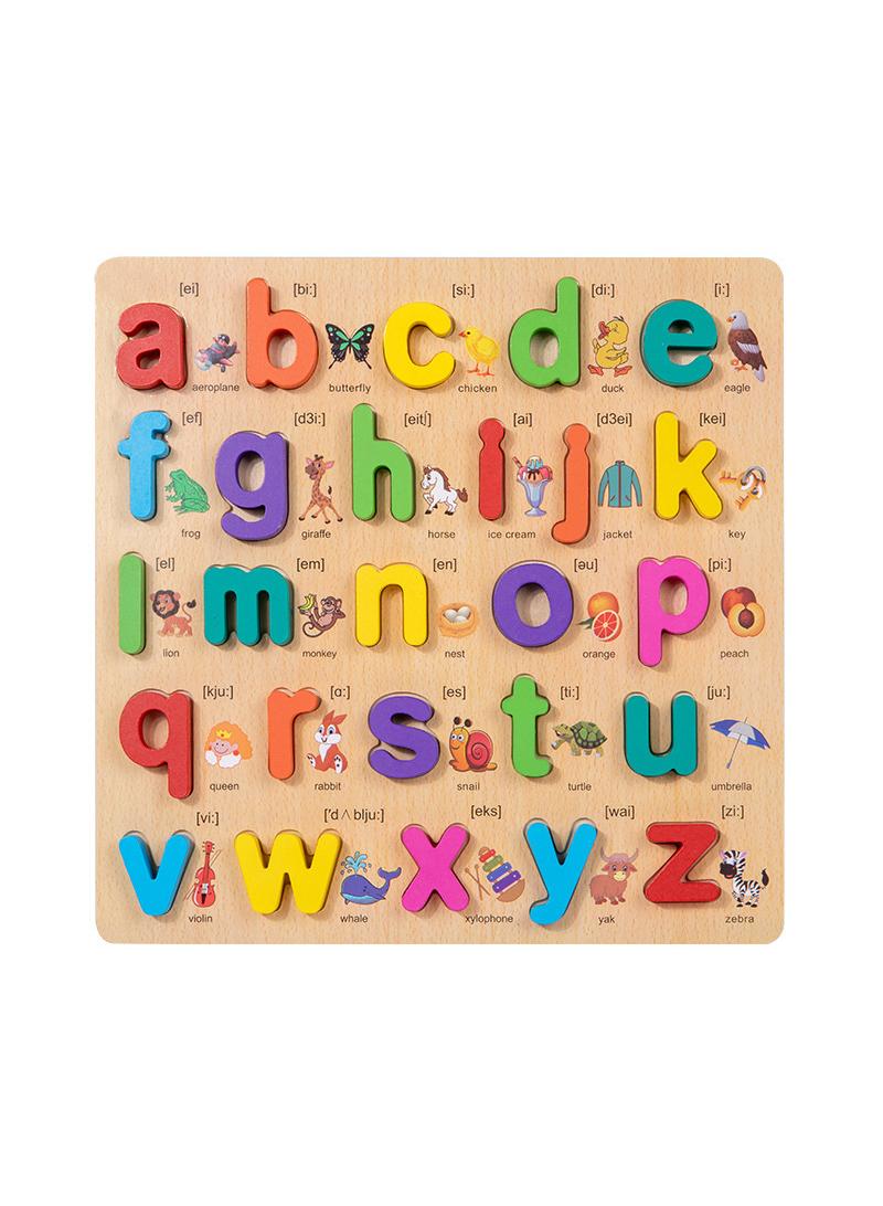 Cognitive matching wooden toys children's educational early education building blocks puzzle board toys style D2