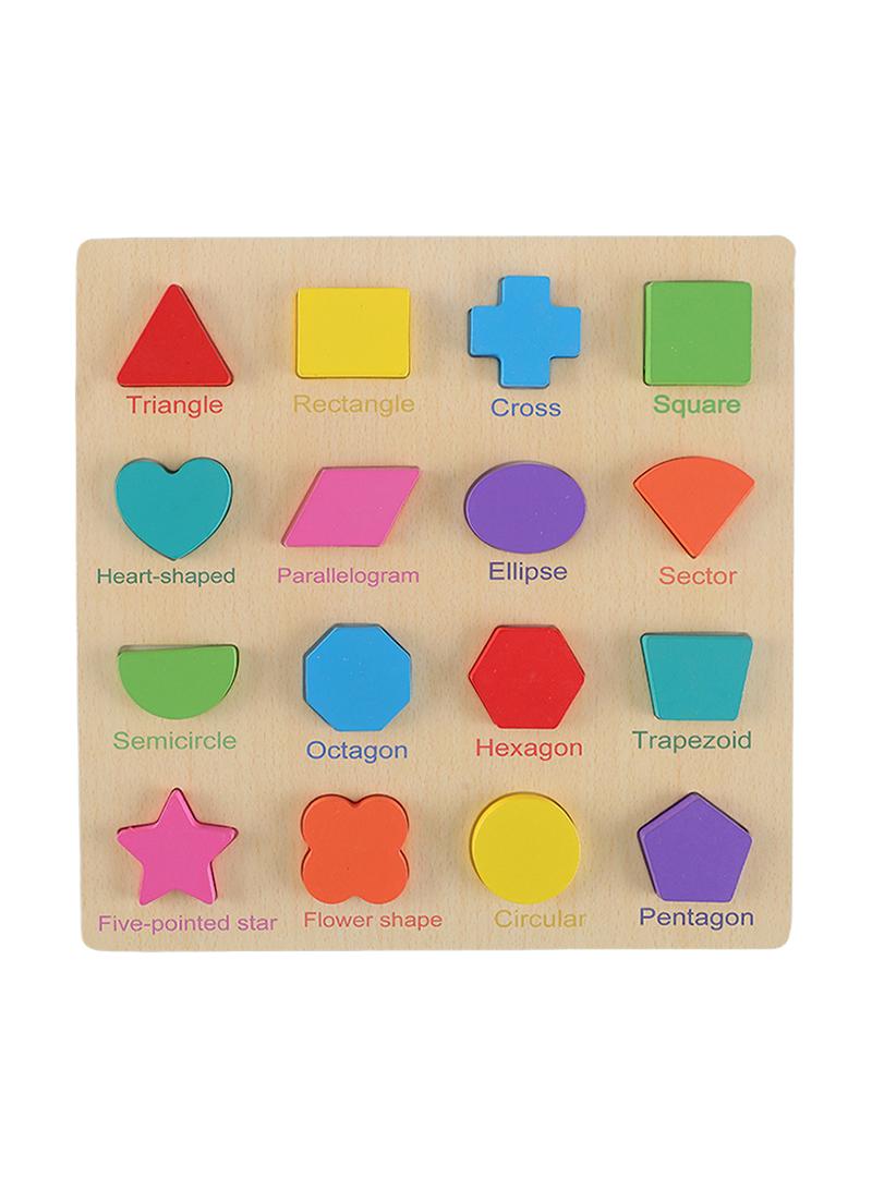 Cognitive matching wooden toys children's educational early education building blocks puzzle board toys style A6