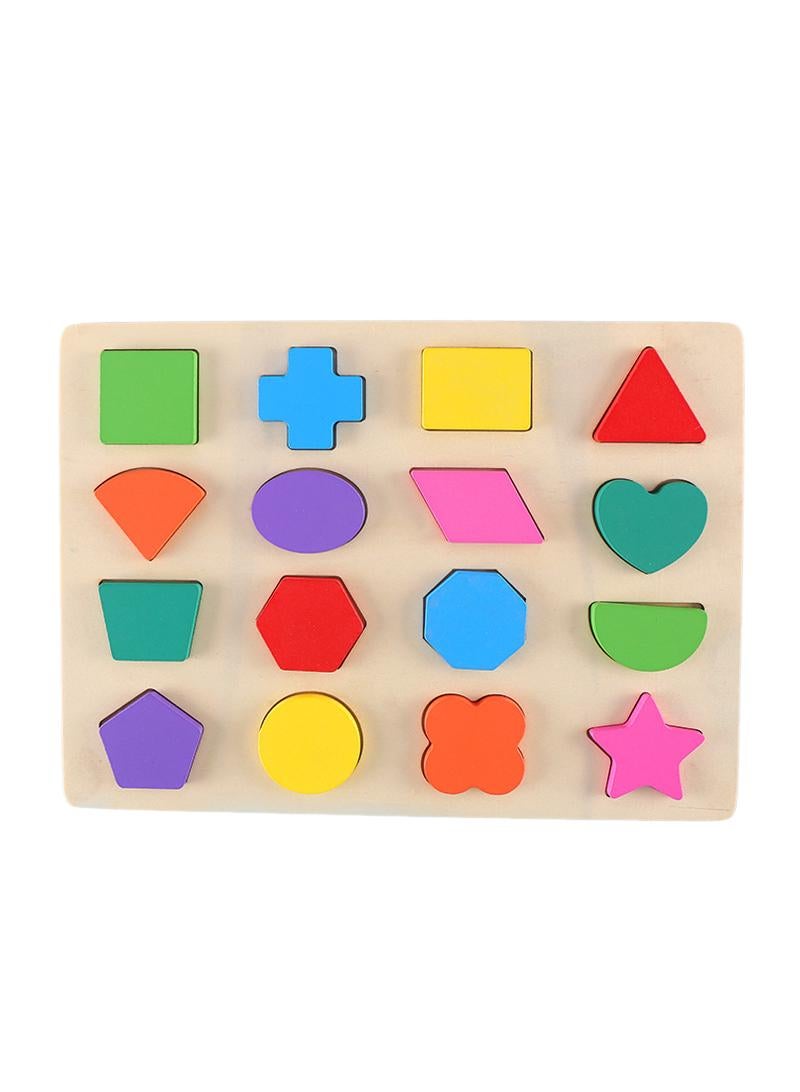 Cognitive matching wooden toys children's educational early education building blocks puzzle board toys style B10