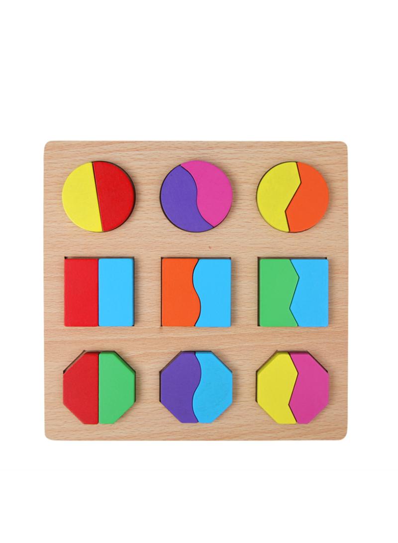 Cognitive matching wooden toys children's educational early education building blocks puzzle board toys style E2