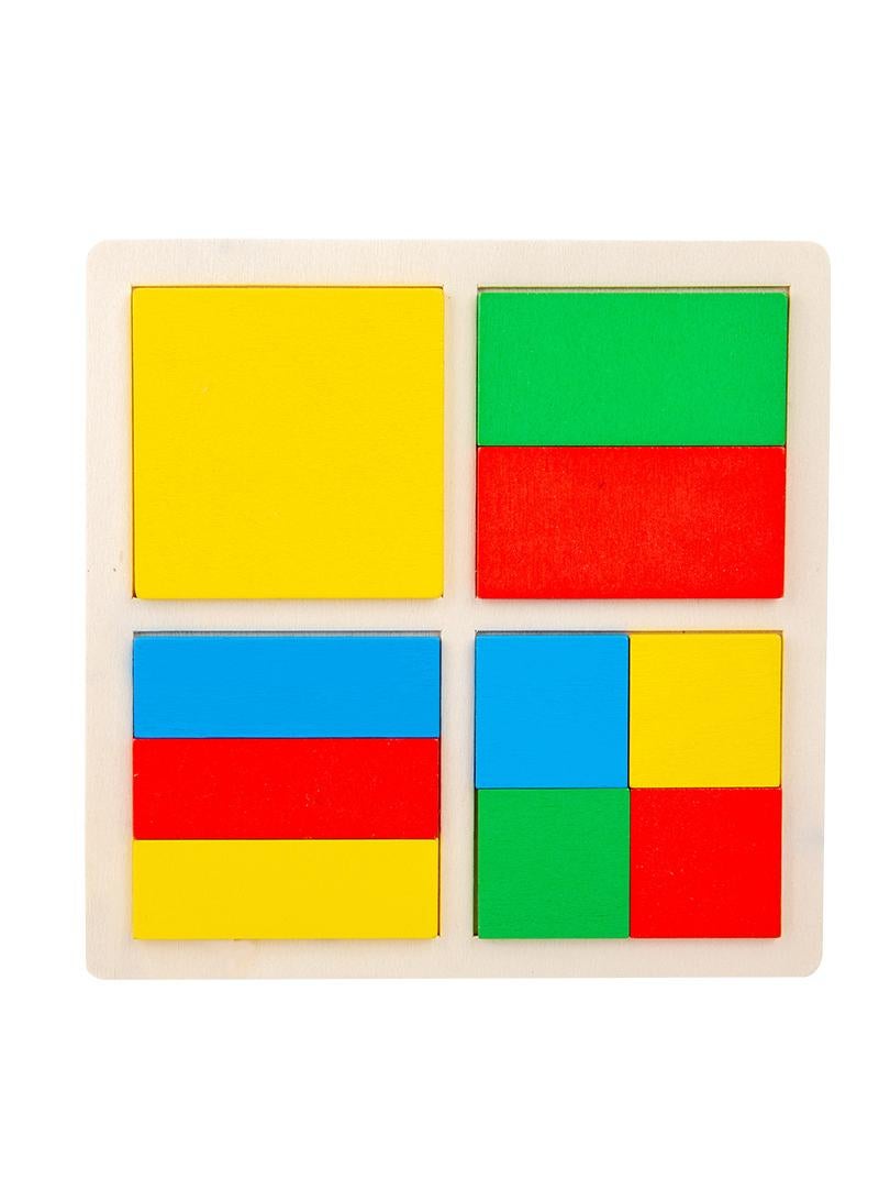 Building blocks matching toys Math geometry jigsaw square early education toys for toddlers