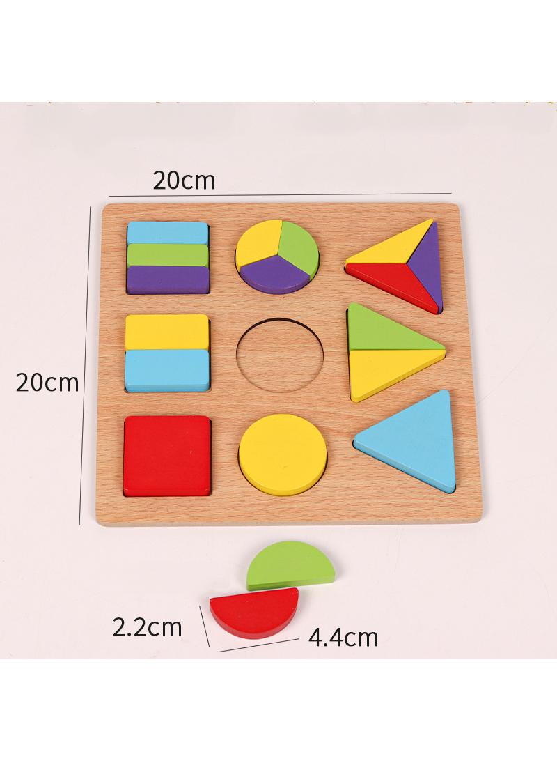 Creative craft geometric shape sorter educational learning toy for kids style D1