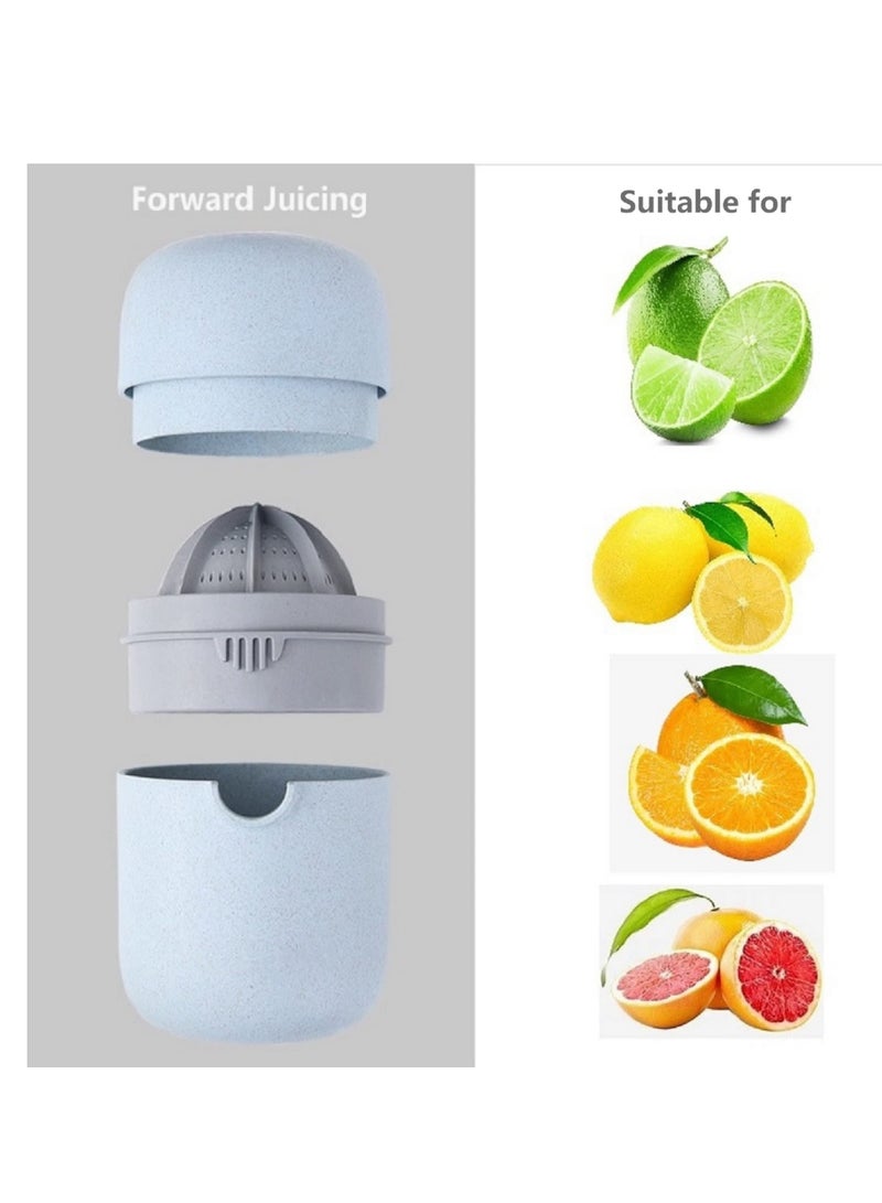 Citrus Juicer Simple Manual Lemon juicer squeezer Small Portable Lime Orange Juicer Cup with Two Ways of Use for Different Fruits