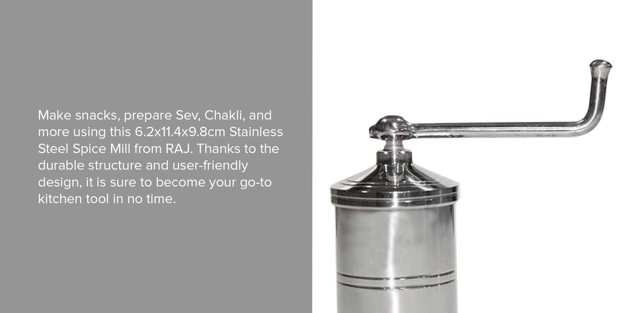 Raj Stainless Steel Sev Machine Silver 6.2x11.4x9.8cm