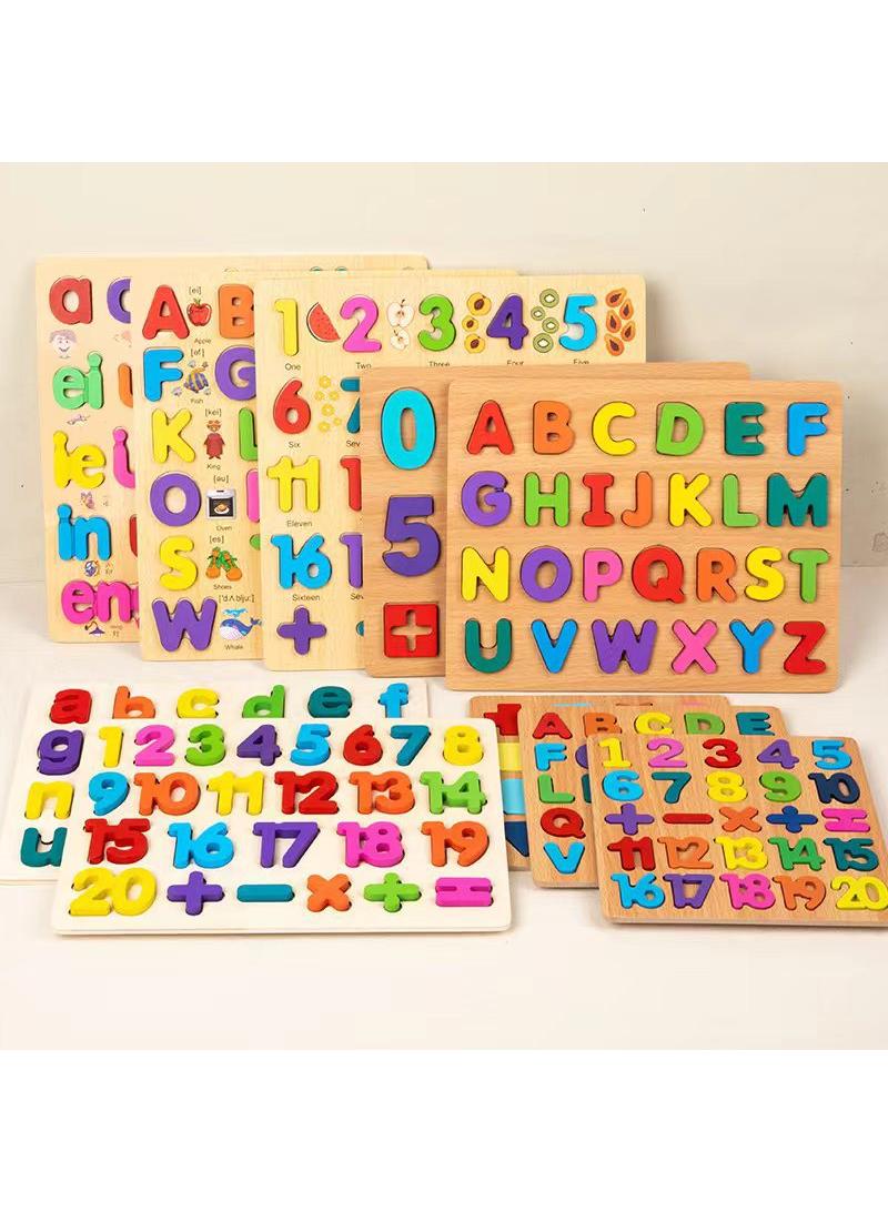 Cognitive matching wooden toys children's educational early education building blocks puzzle board toys style B1