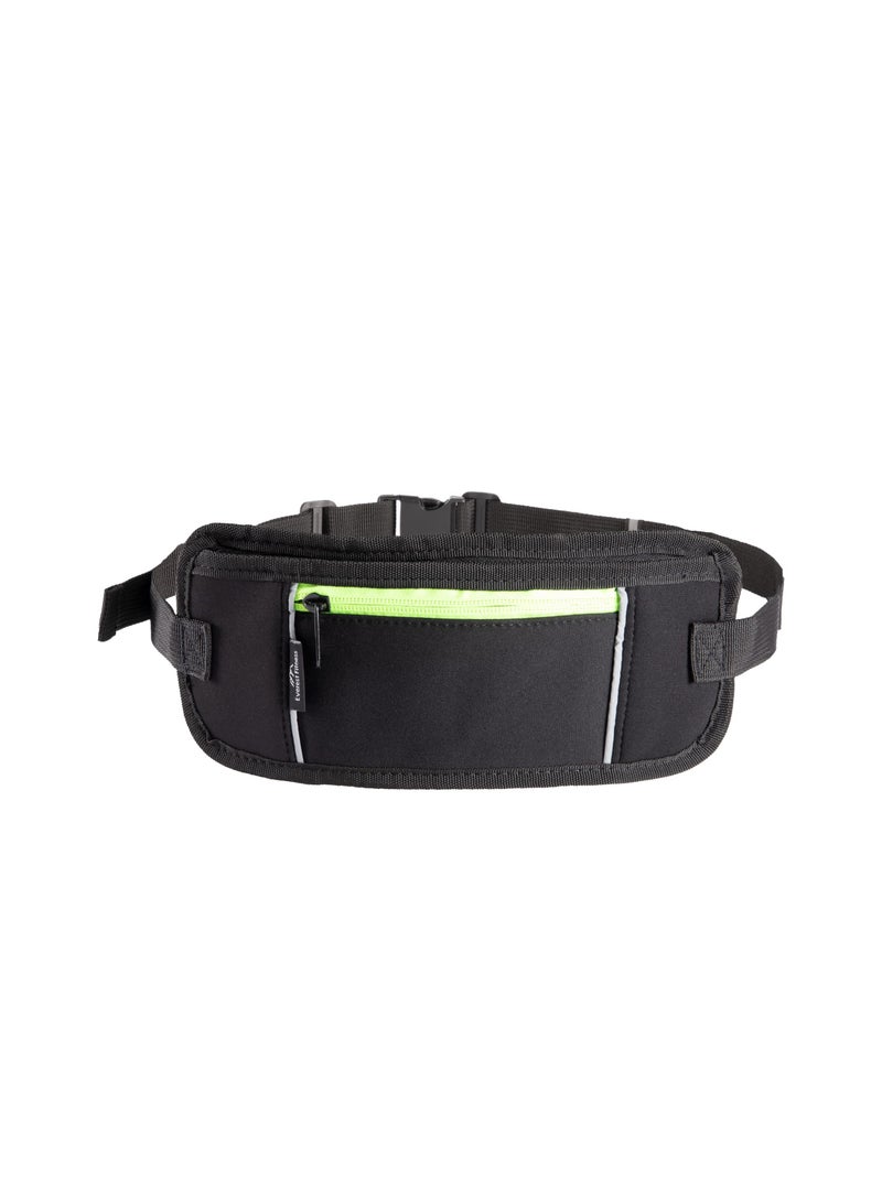 Running Belt WaistPacks, Waistbelt for Phone & Money Holder With Reflector Strips Bungee Belts with Pockets for Running Hiking Cycling Workout Jogging