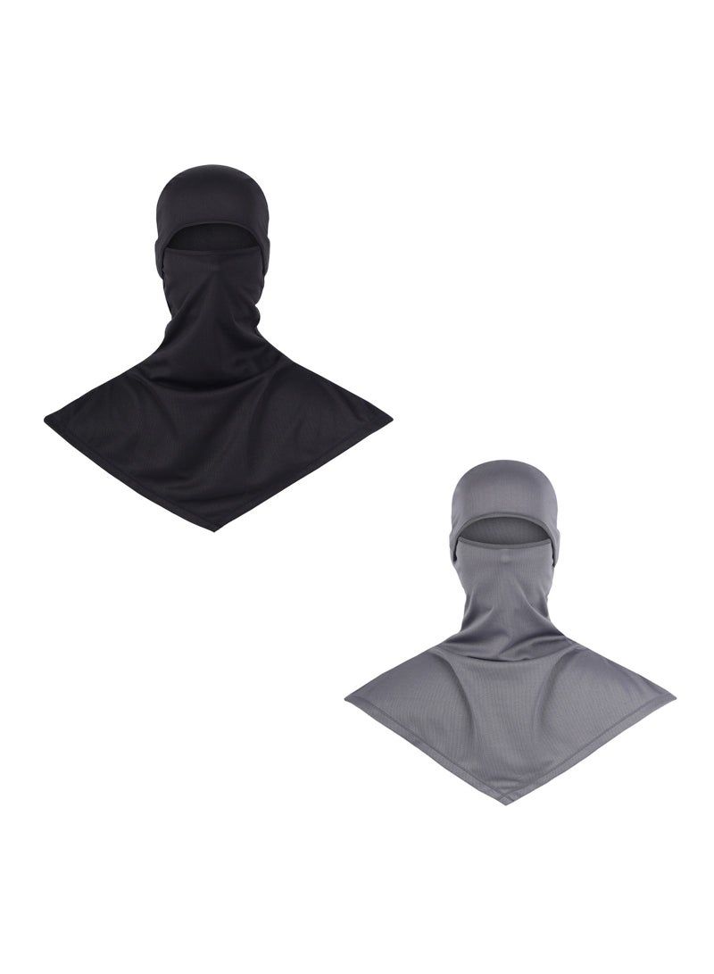 2 Pcs Balaclava Full Face Mask Summer for Sun Protection Breathable Long Neck Covers for Men Women Cycling Fishing