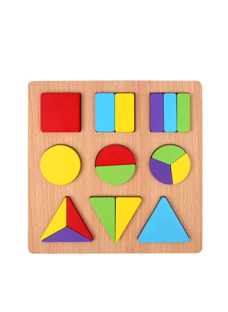 Cognitive matching wooden toys children's educational early education building blocks puzzle board toys style E3