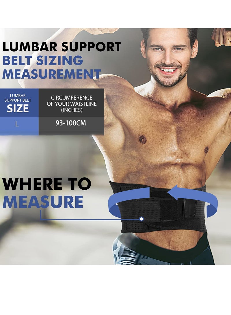 Lumbar Support Belt, Elastic Waist Belt Can Be Freely Adjusted Compression Lumbar Belt Breathable Elastic Movement Support Plate Relaxes the Muscles Easy to Take off and Wear Lumbar Protection (L)