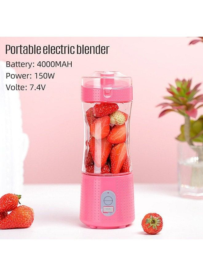 Portable Blender for Shakes and Smoothies Personal Size Single Serve Travel Fruit Juicer Mixer Cup with Rechargeable 4000mAh USB Rechargeable Battery  Small Electric Individual Mini Blender