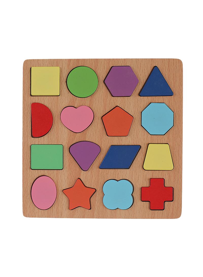 Cognitive matching wooden toys children's educational early education building blocks puzzle board toys style C3