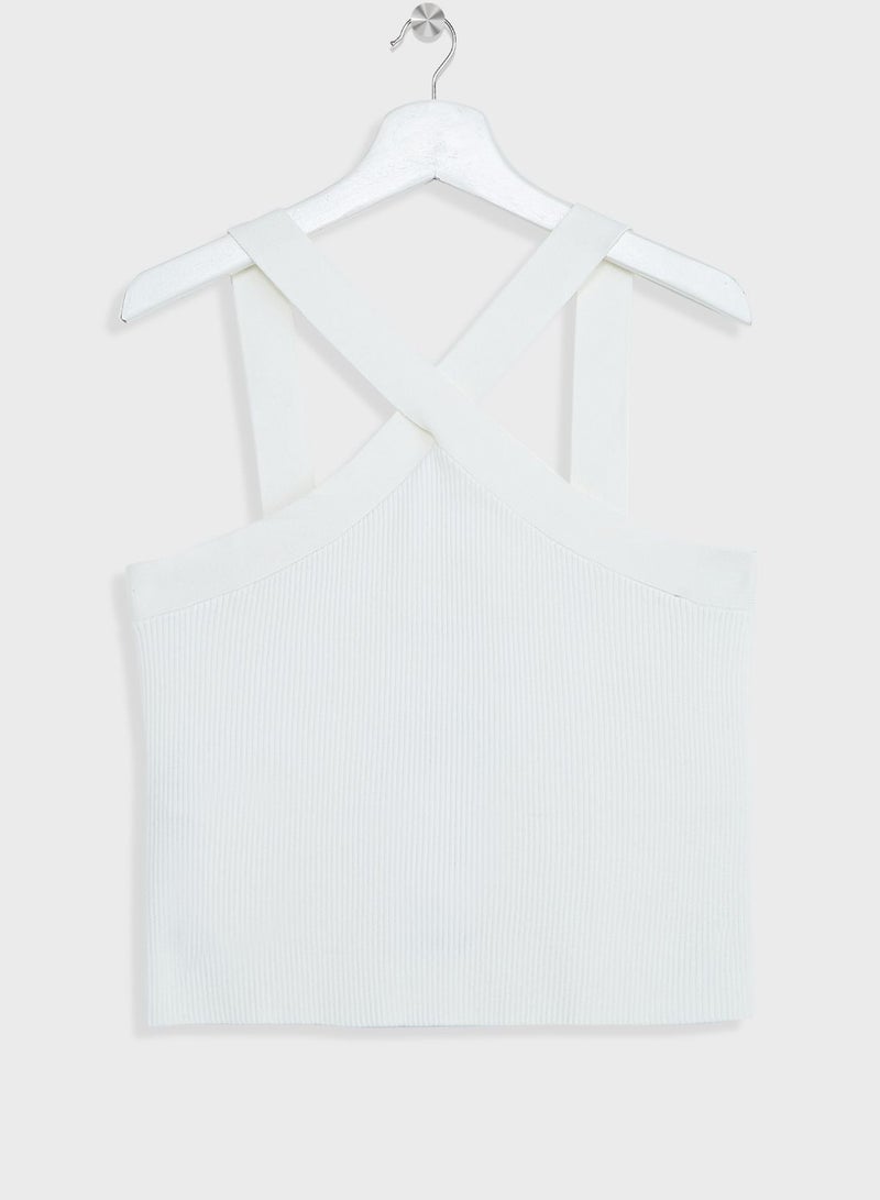 Youth Essential Knitted Crop Top