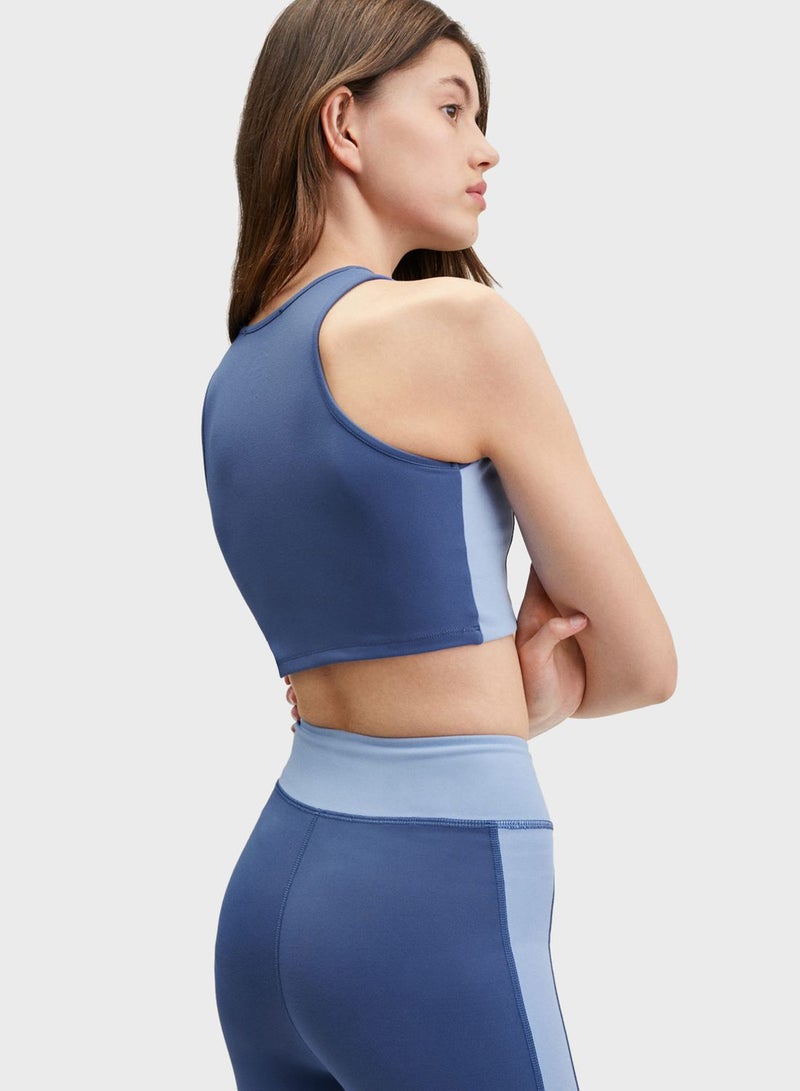 Youth Color Block Cropped Top