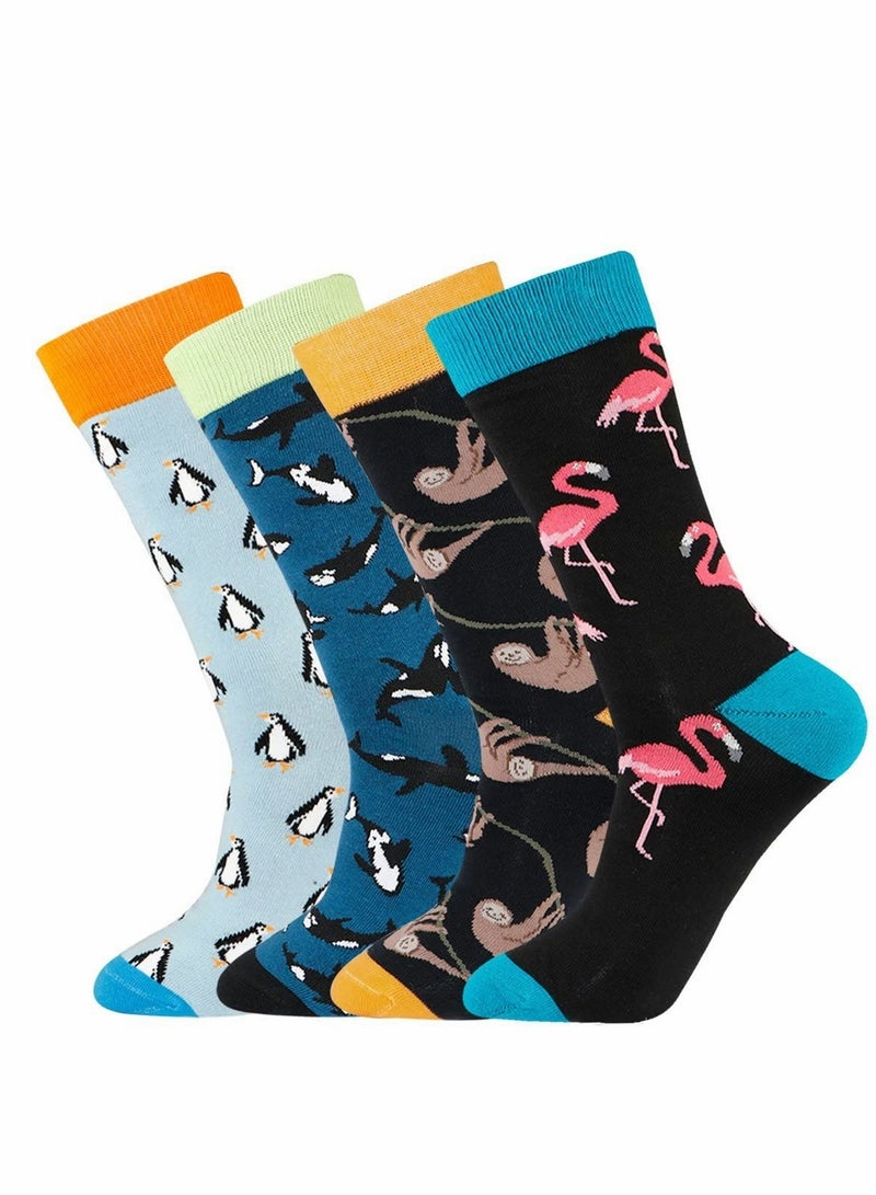 Funny Socks for Women Men,  Winter Crazy Fun Crew Novelty Fashion Casual Dress Socks, Trend Hip Hop Colourful Compression Socks