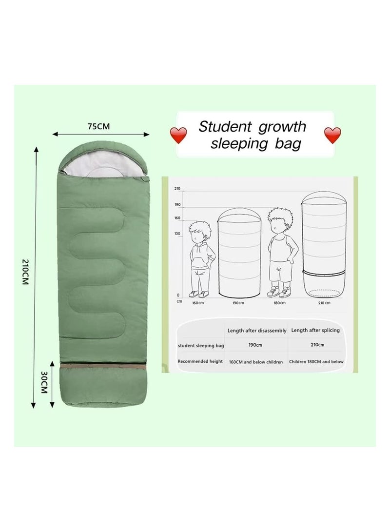 COOLBABY Children's Growth Sleeping Bag Splicable Sleeping Bag Convenient Sleeping Bag Children's Extended Sleeping Bag