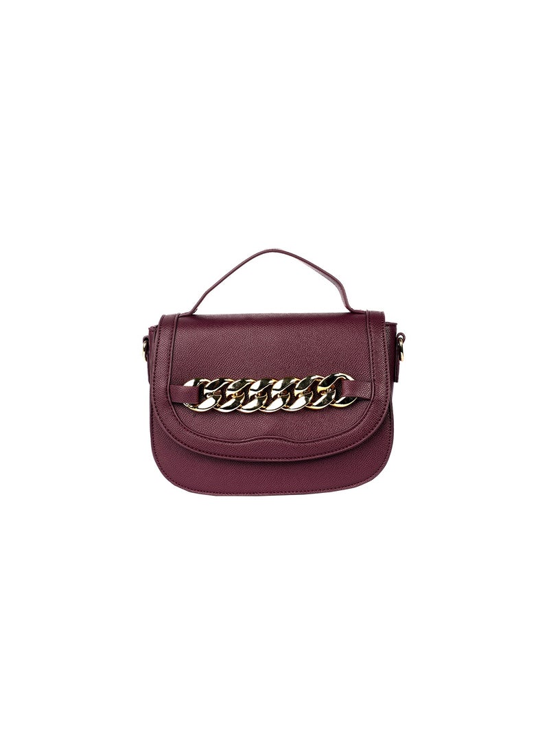 Caren Women's Shoulder Crossbody Bag in Textured Leather